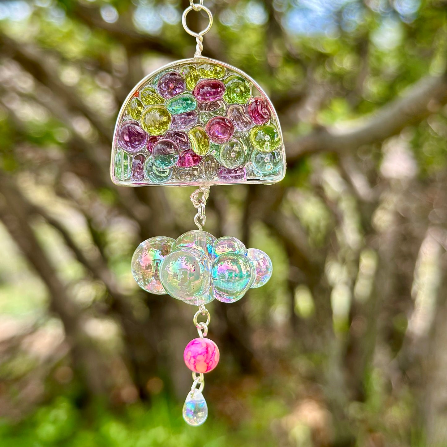 Rainbow Cloud Pendant Necklace