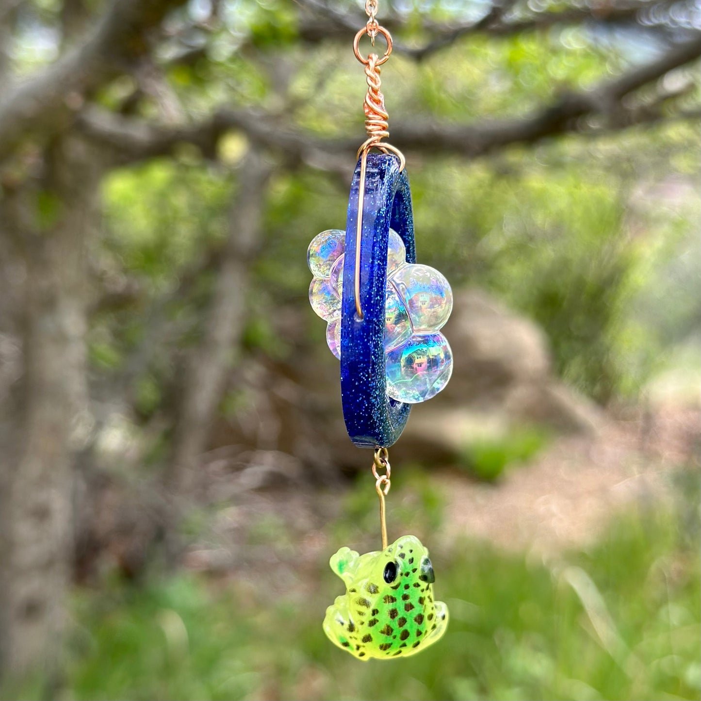 Froggy Rain Cloud Pendant Necklace