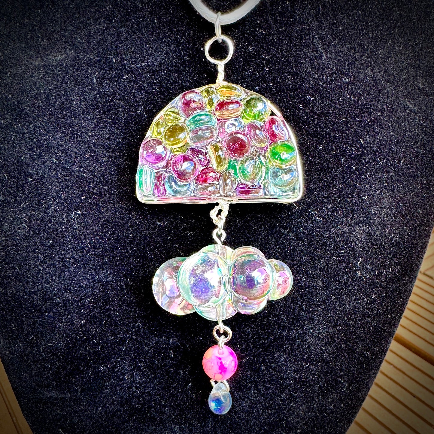 Rainbow Cloud Pendant Necklace
