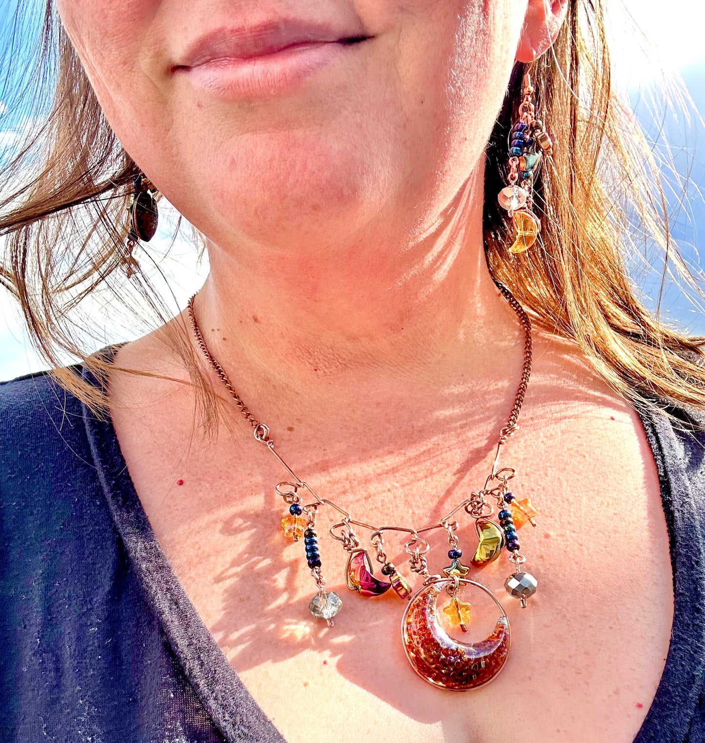 To the Moon and Back Charm Necklace