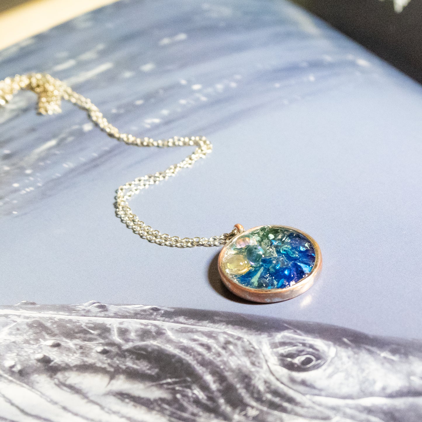 Ocean Wave Pendant Necklace