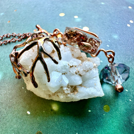 Tree Branch Stone Pendant Necklace