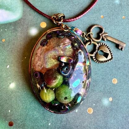 Mystical Heart Key Pendant Necklace