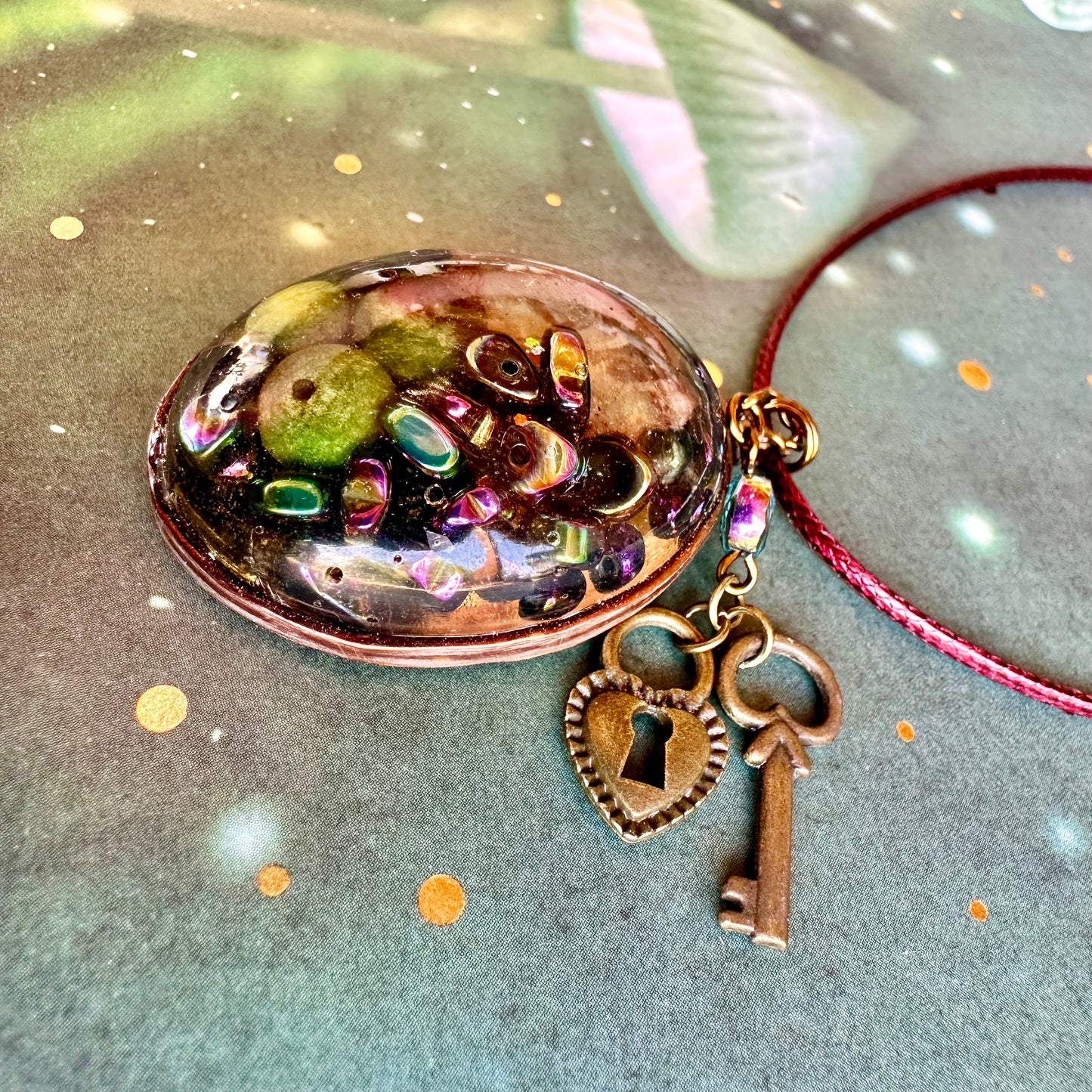Mystical Heart Key Pendant Necklace