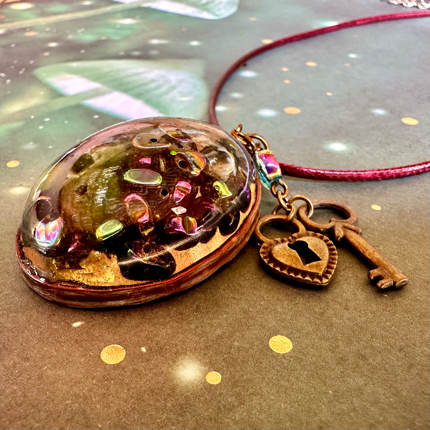 Mystical Heart Key Pendant Necklace