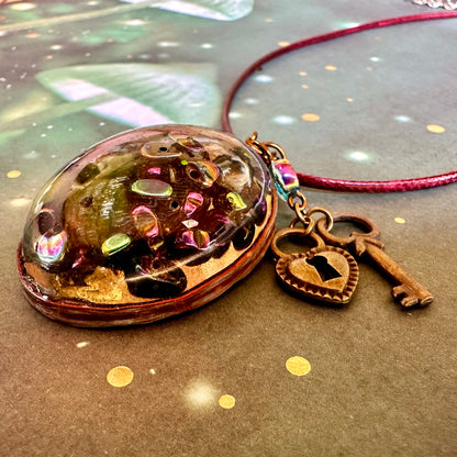Mystical Heart Key Pendant Necklace