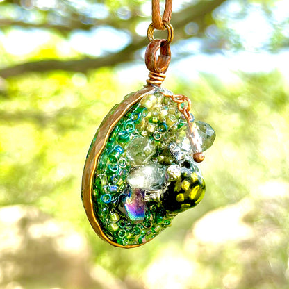 Turtle Forest Pendant Necklace
