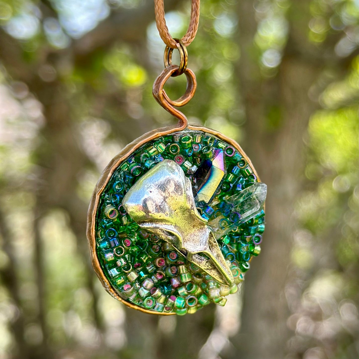 Skull Forest Pendant Necklace