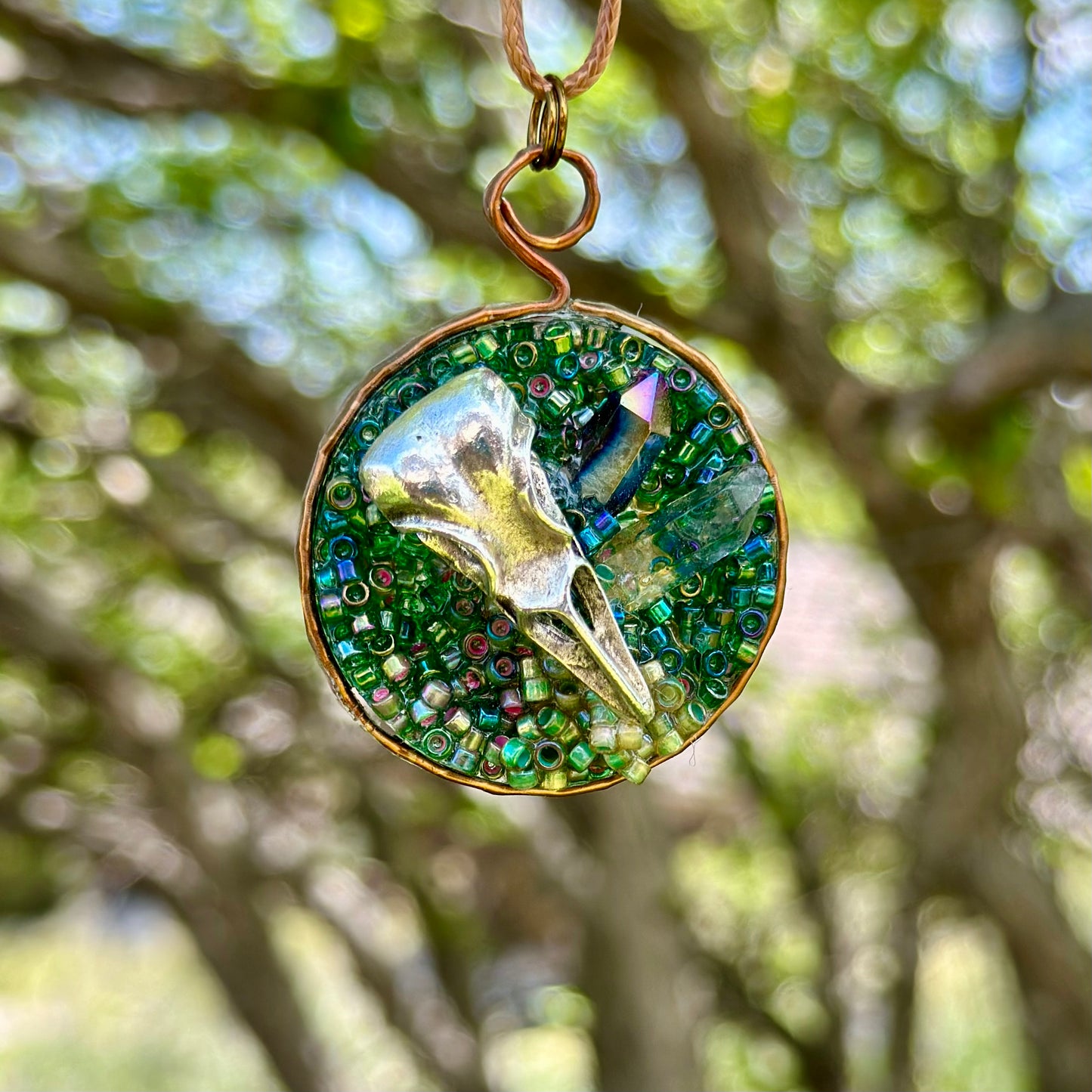Skull Forest Pendant Necklace