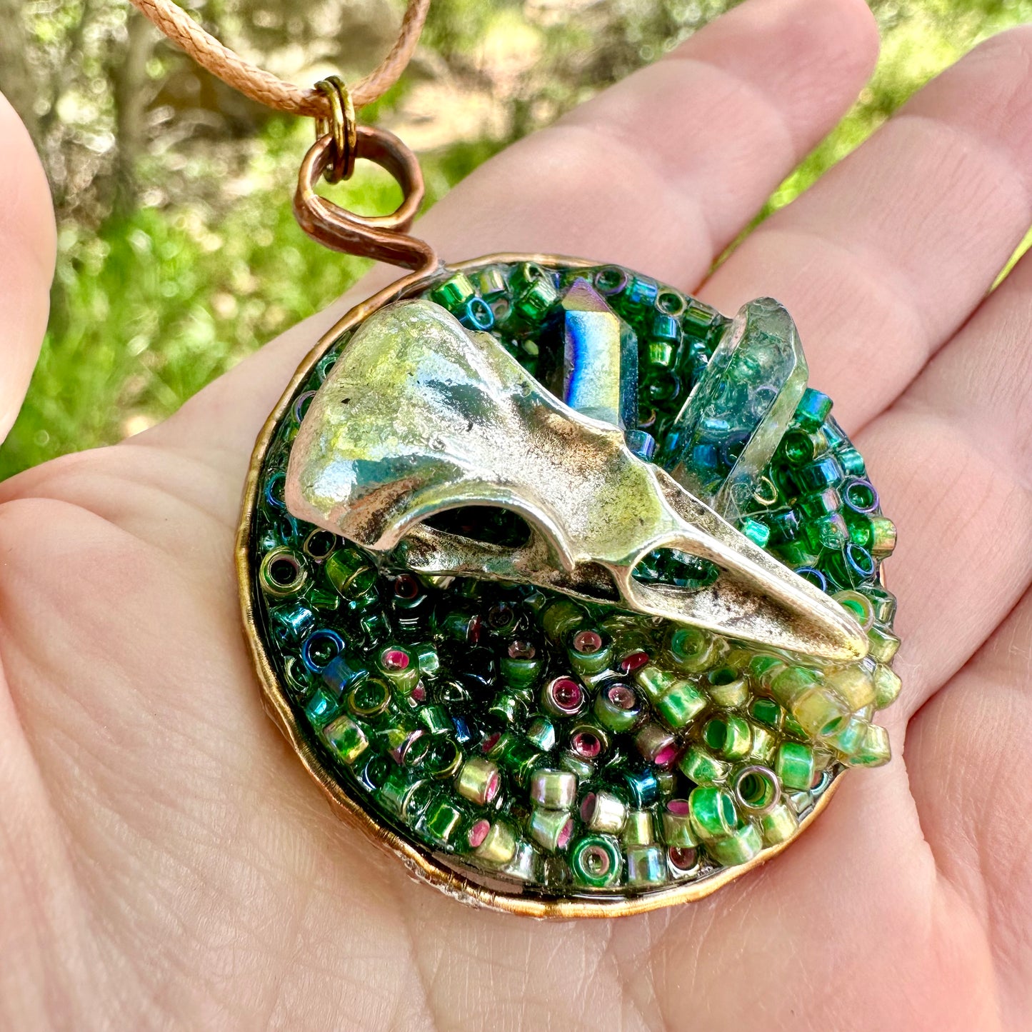 Skull Forest Pendant Necklace