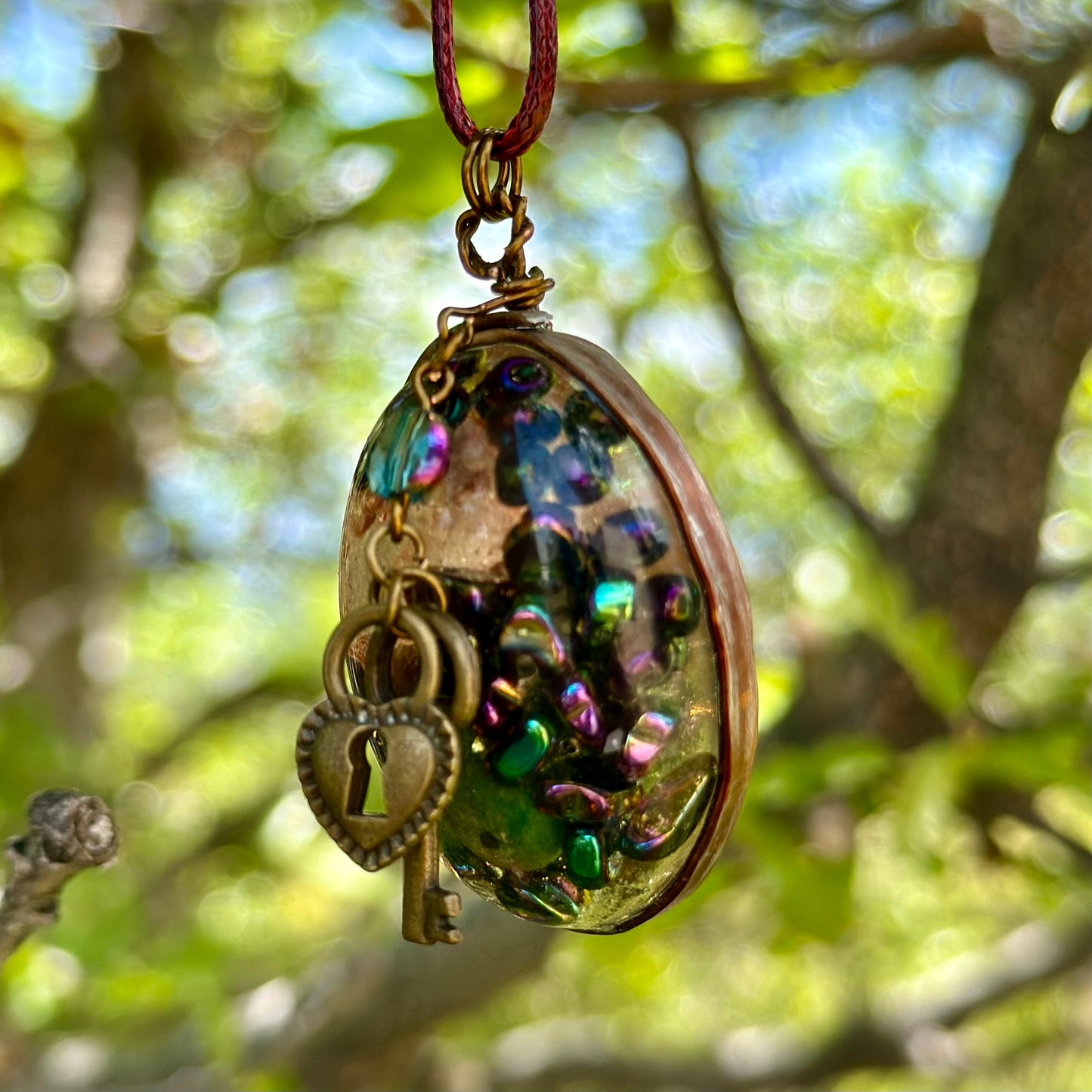 Mystical Heart Key Pendant Necklace