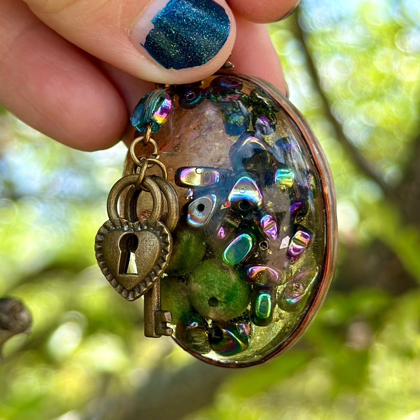 Mystical Heart Key Pendant Necklace