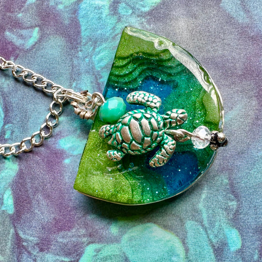 Sea Turtle Bay Charm Necklace