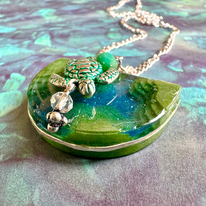 Sea Turtle Bay Charm Necklace