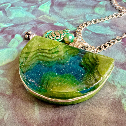 Sea Turtle Bay Charm Necklace