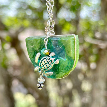 Sea Turtle Bay Charm Necklace