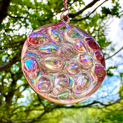 Pink Sunset Bubble Pendant Necklace
