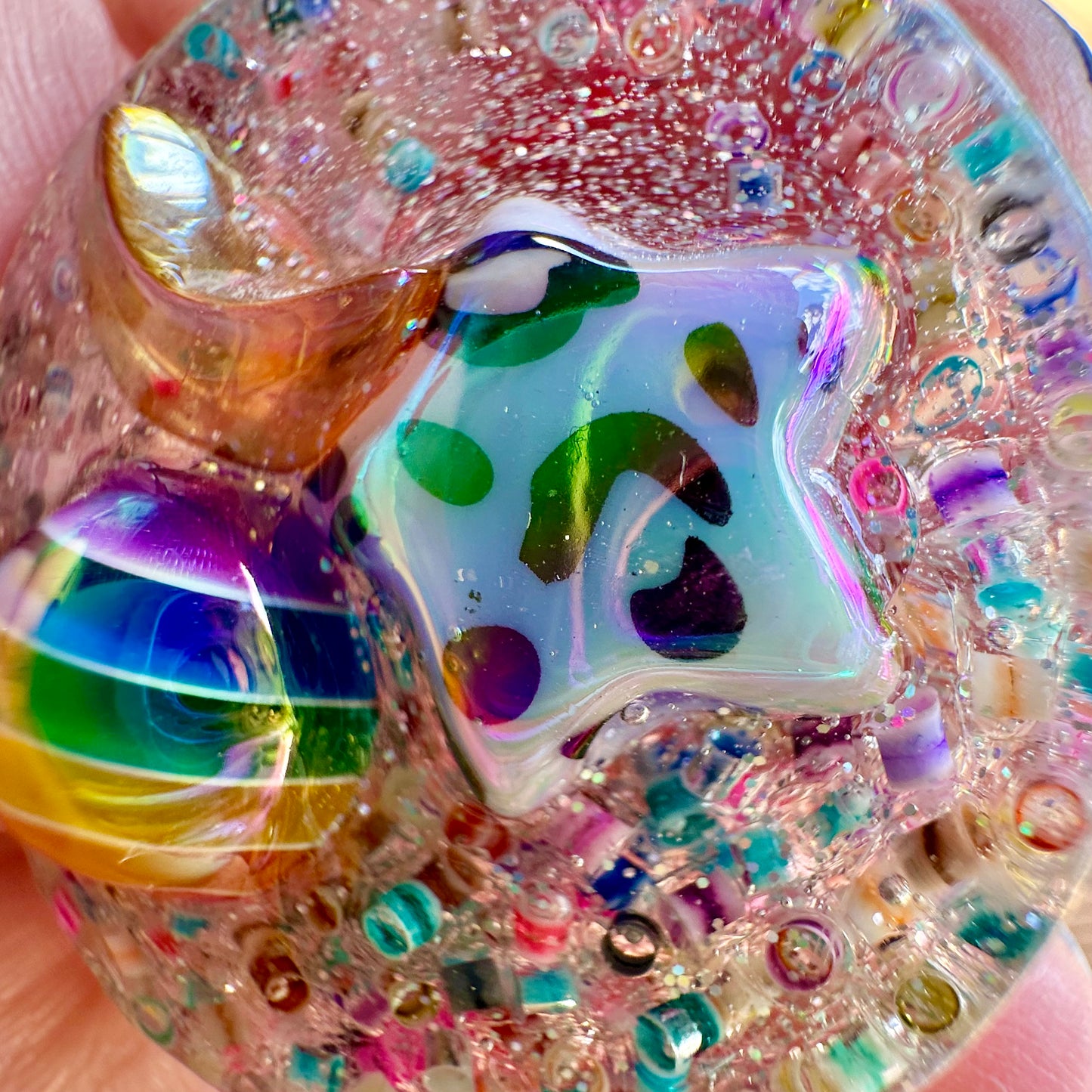 Rainbow Druzy Pendant Necklace