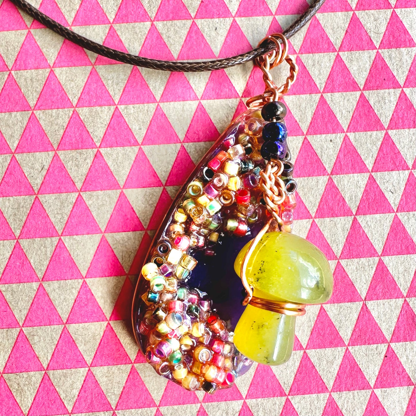 Mushroom Fidget Pendant Necklace