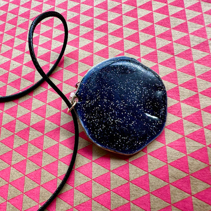 Ink Texture with Star Pendant Necklace