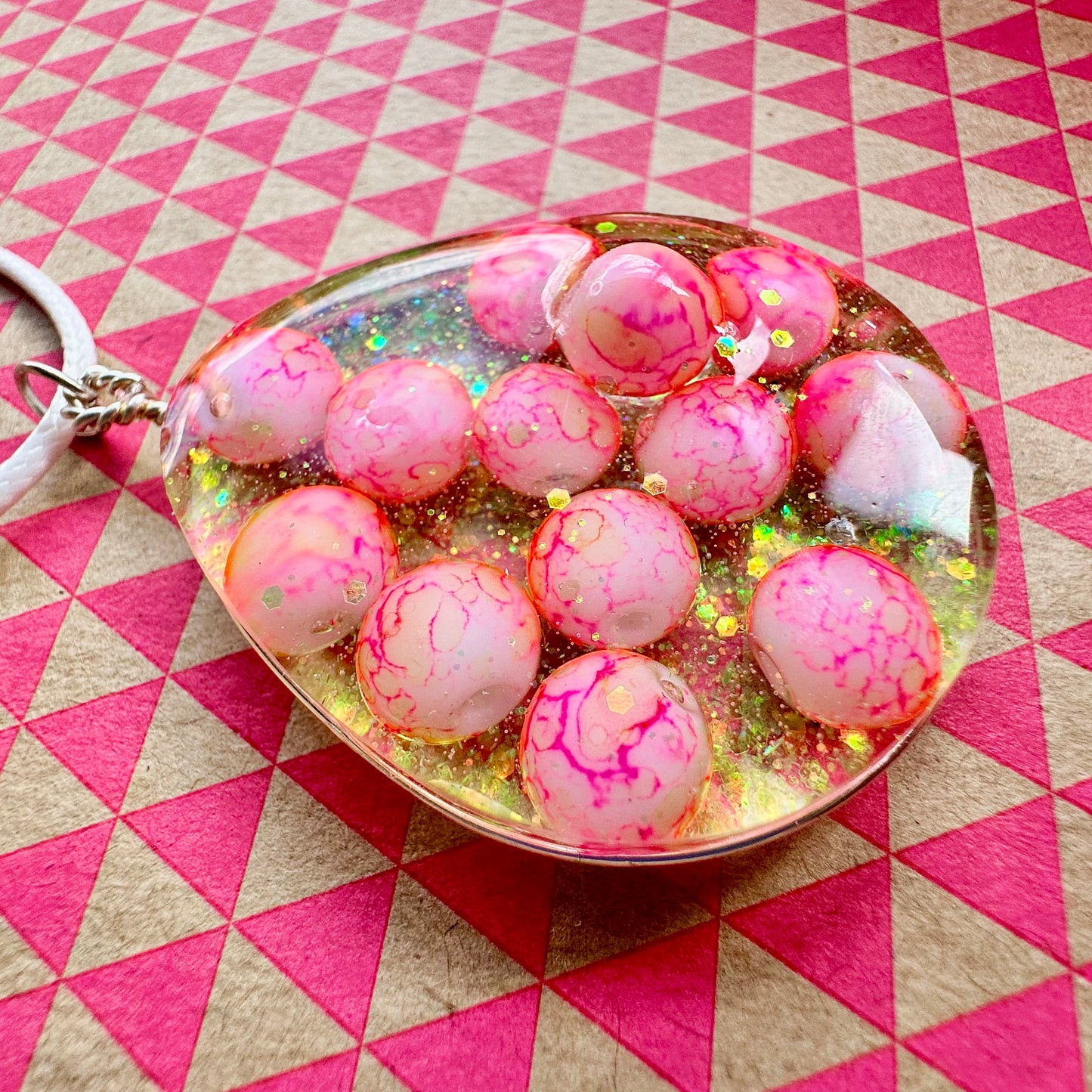 Pink Bubblegum Pendant Necklace