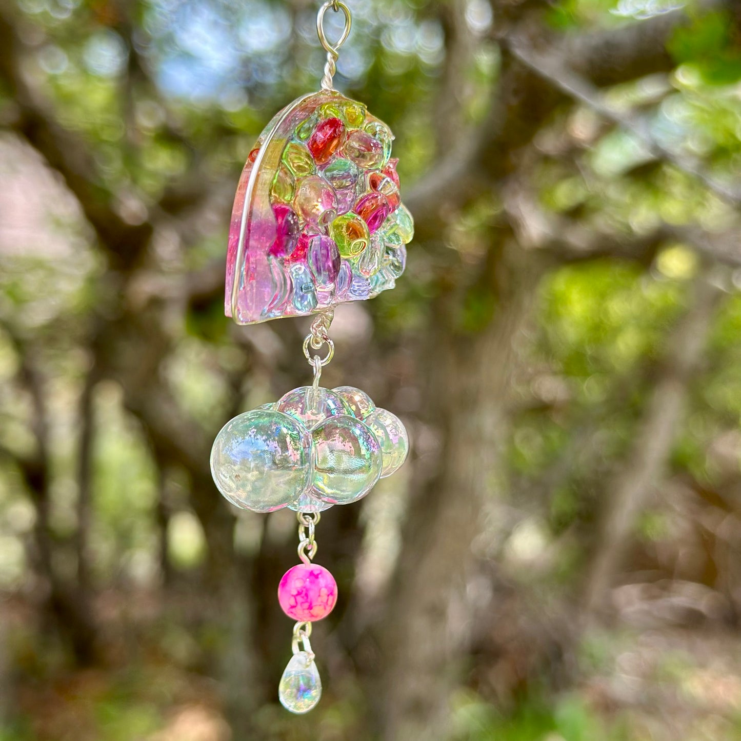 Rainbow Cloud Pendant Necklace