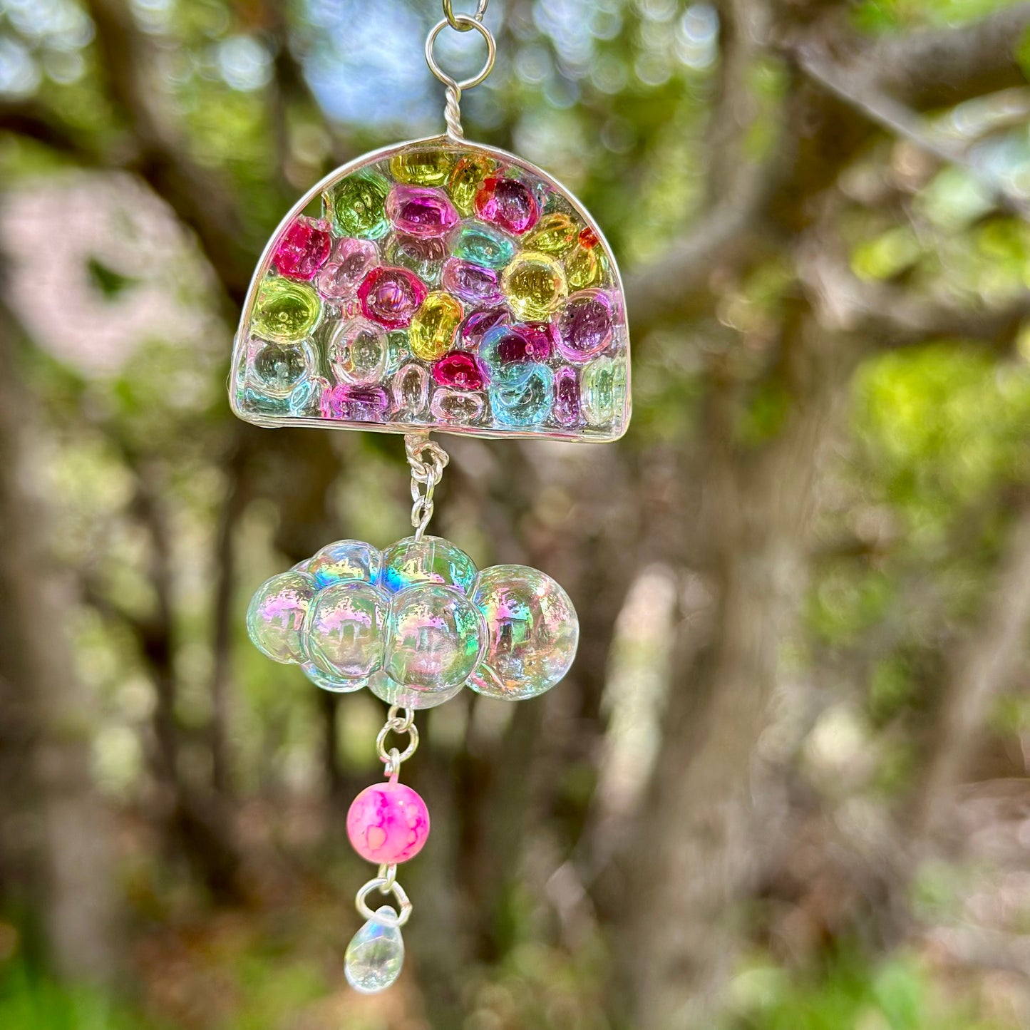 Rainbow Cloud Pendant Necklace