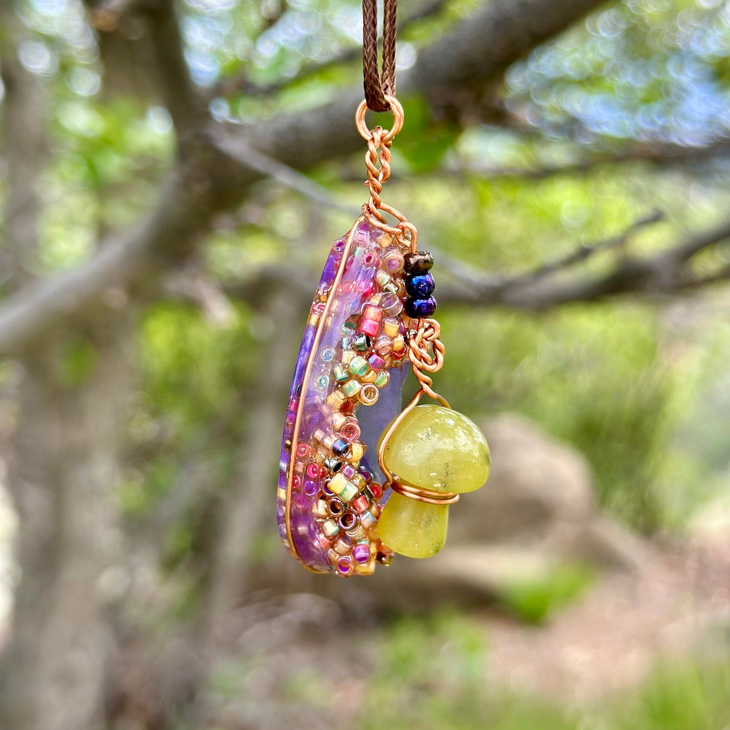 Mushroom Fidget Pendant Necklace