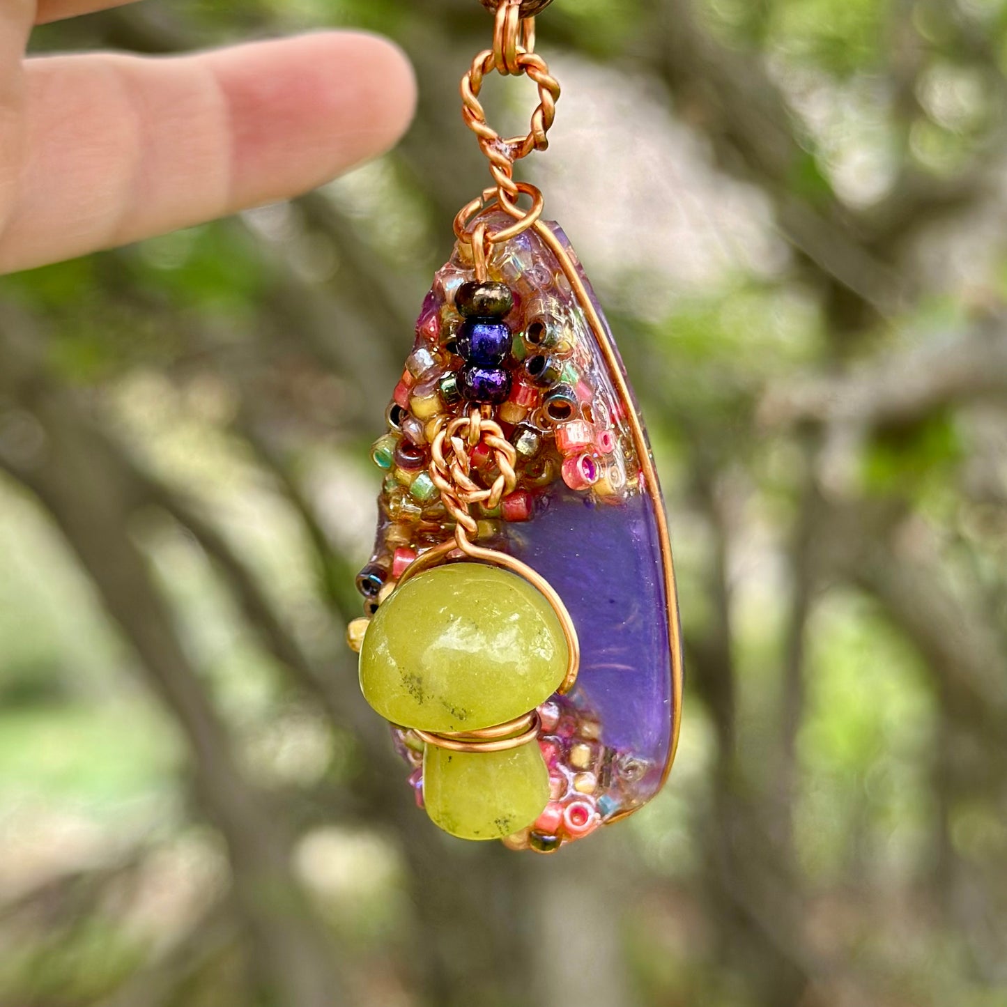 Mushroom Fidget Pendant Necklace