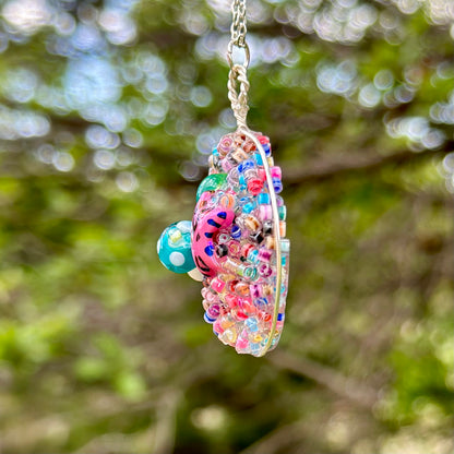 Rainbow Druzy with Star Pendant Necklace