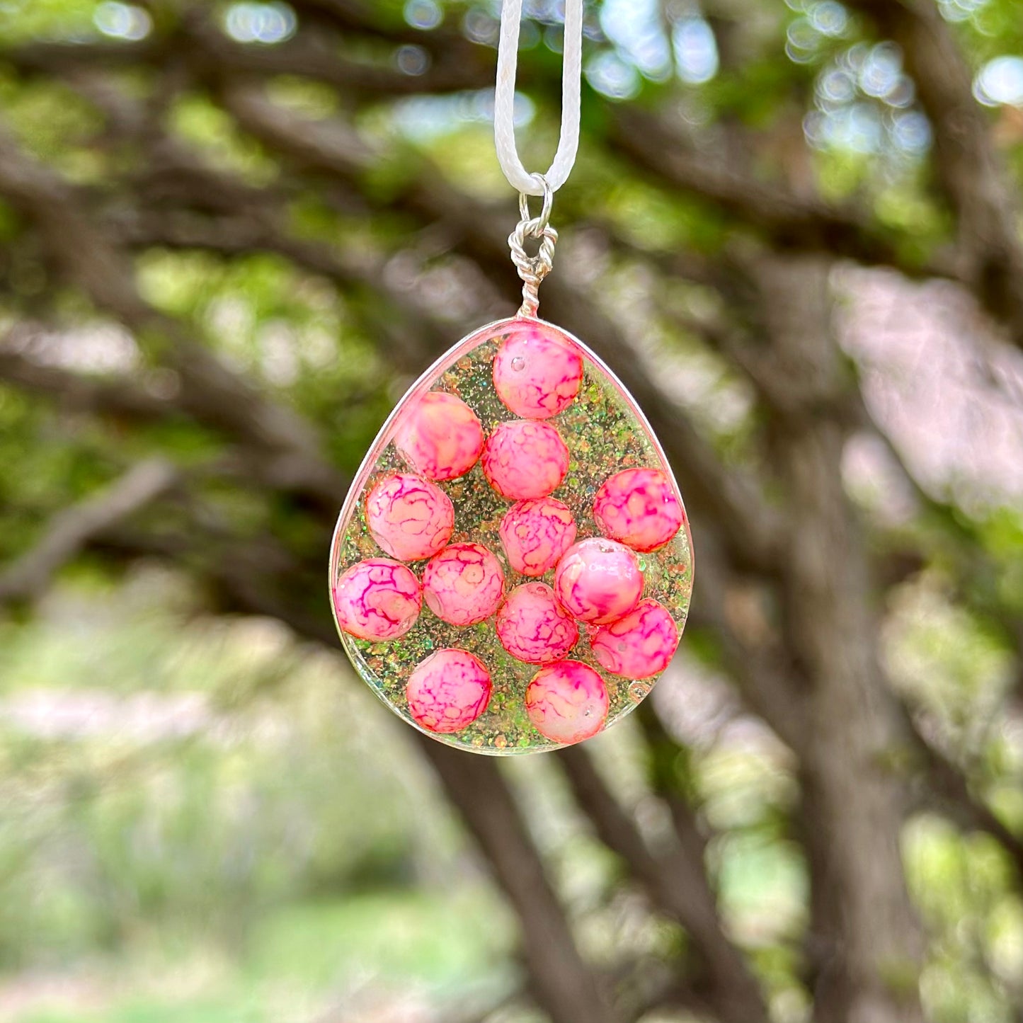 Pink Bubblegum Pendant Necklace