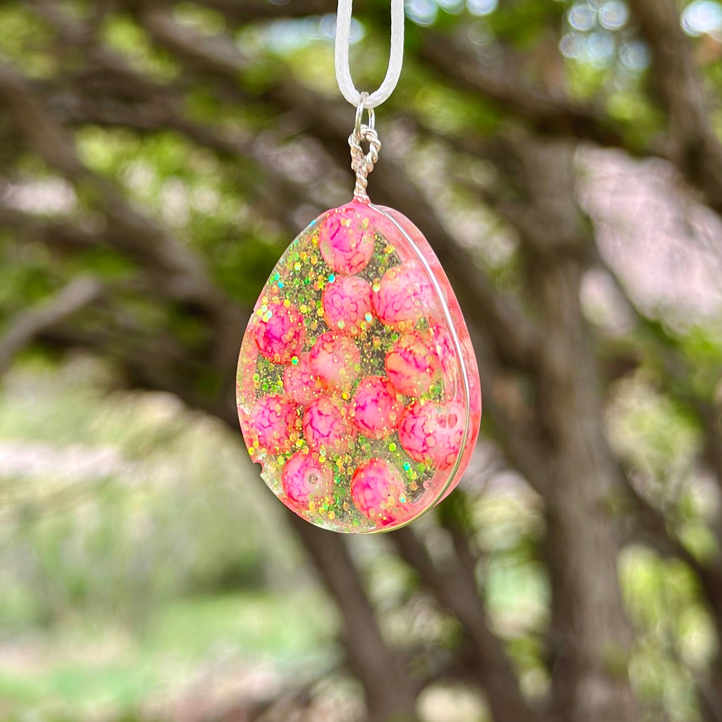 Pink Bubblegum Pendant Necklace
