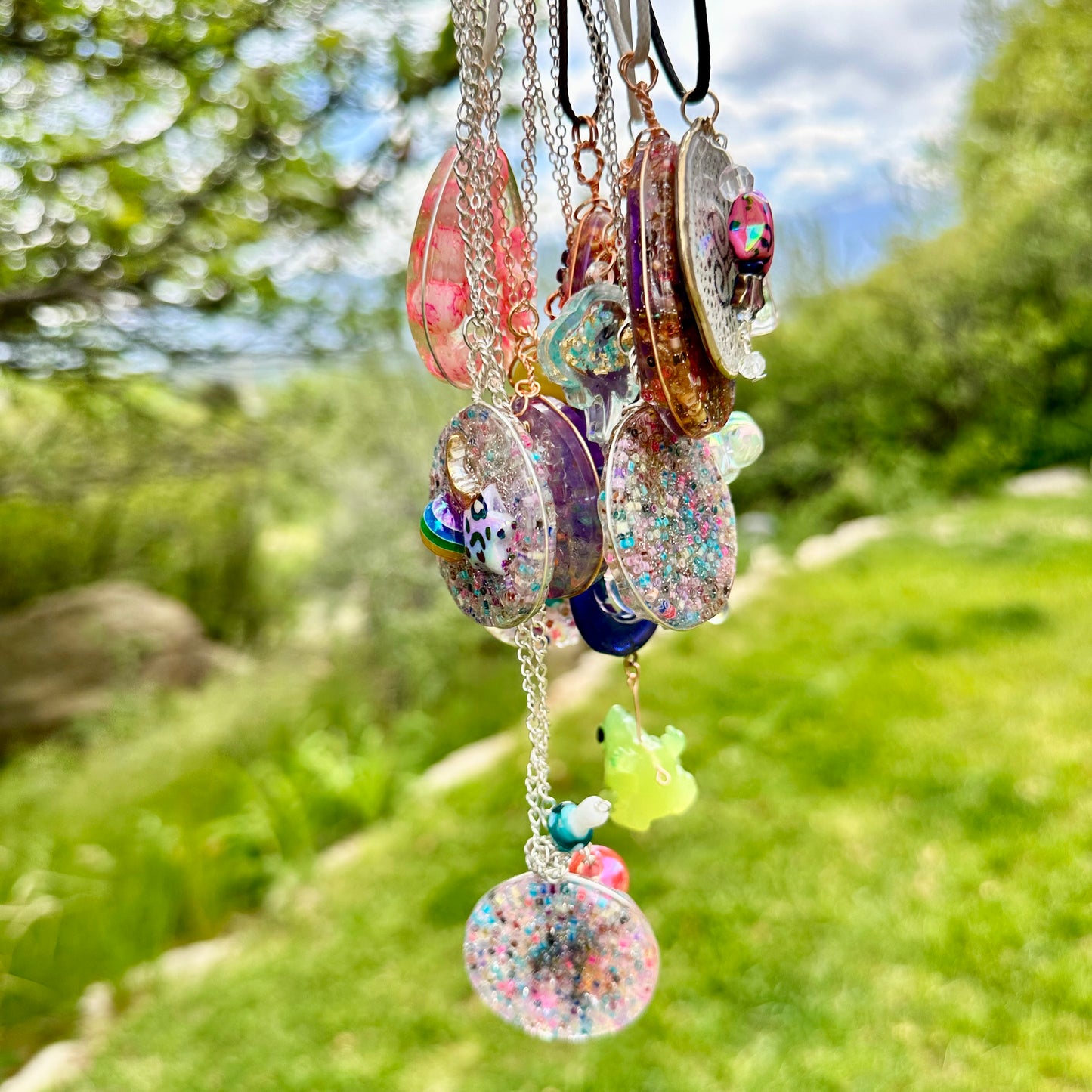Rainbow Druzy Pendant Necklace