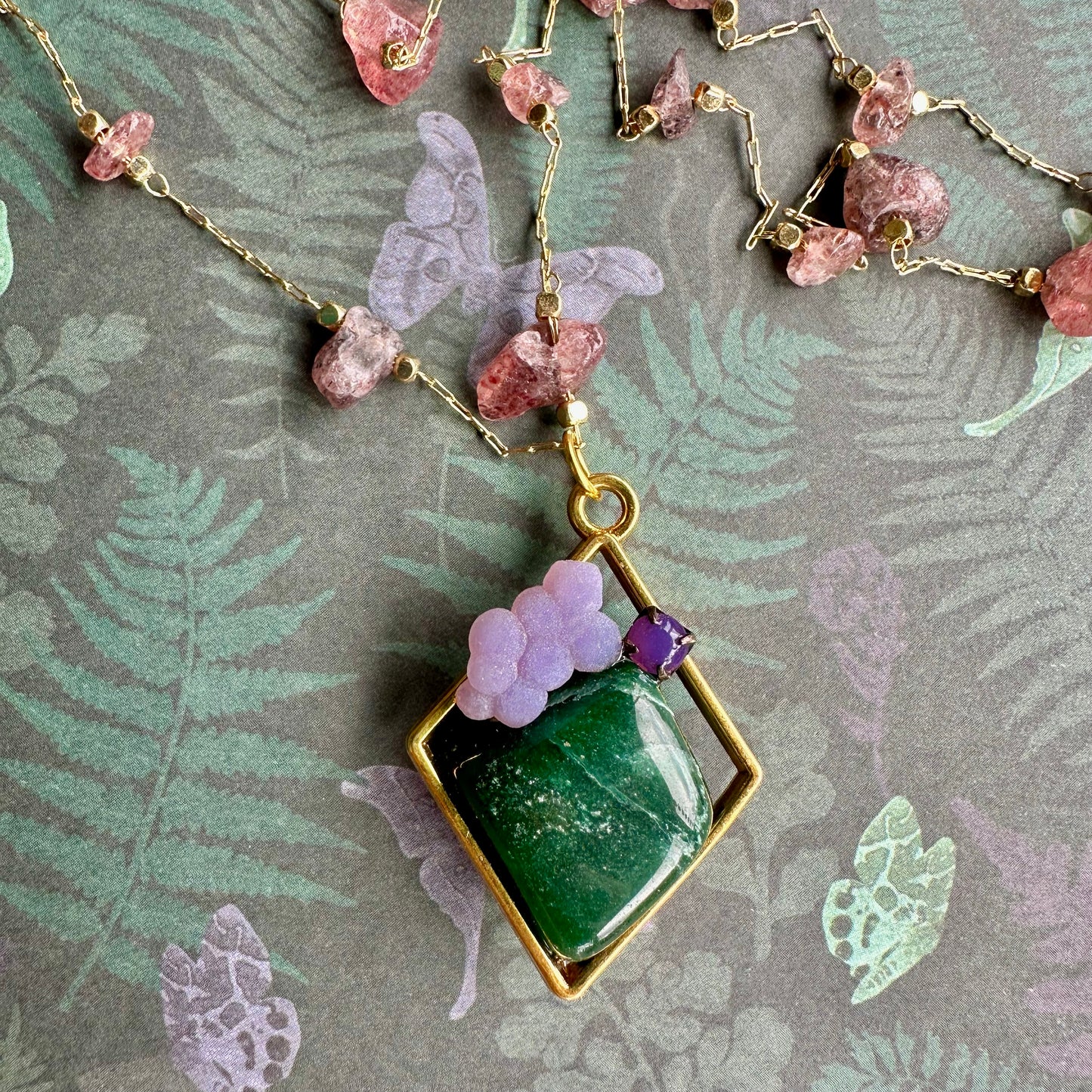 Curious Gemstone Diamond Necklace