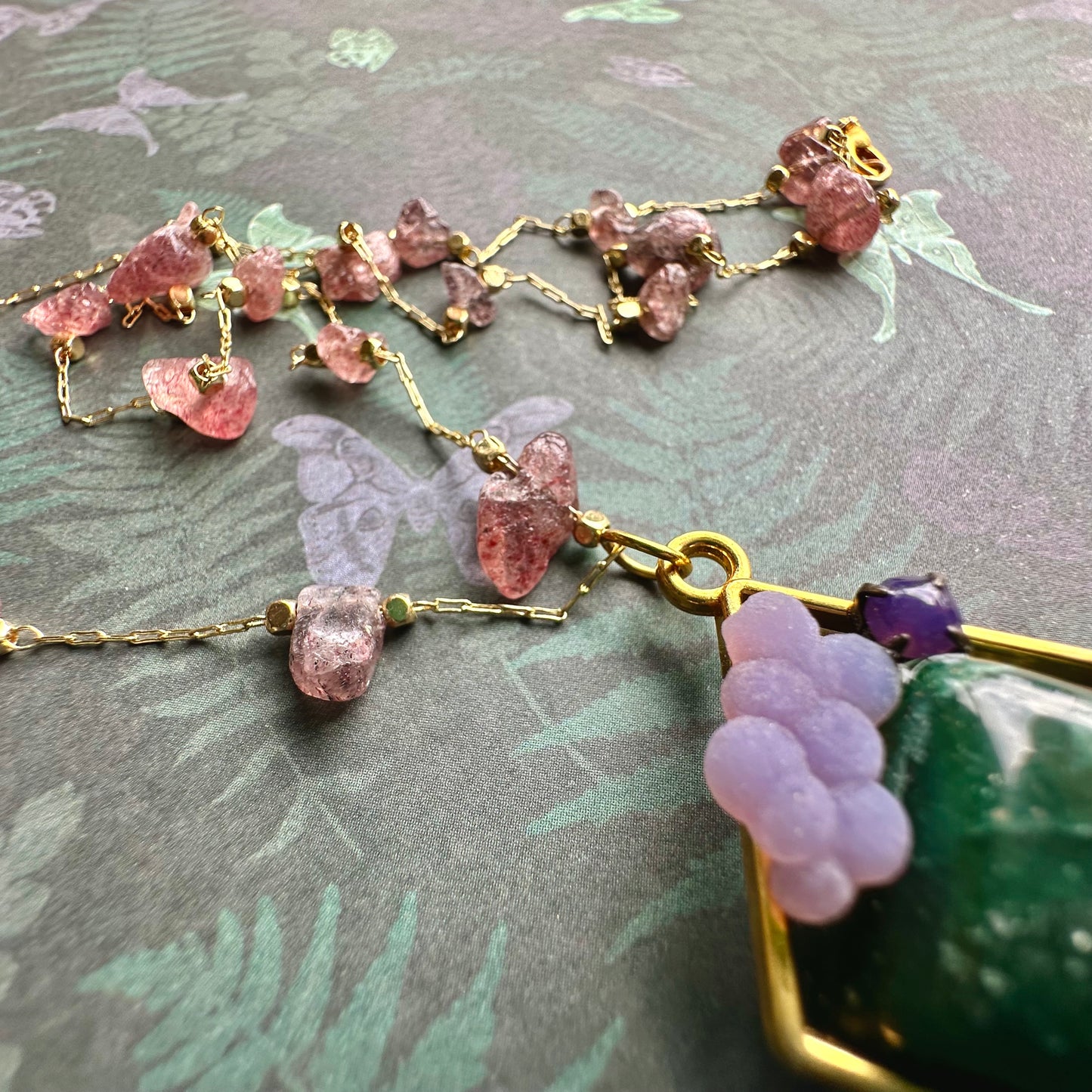 Curious Gemstone Diamond Necklace
