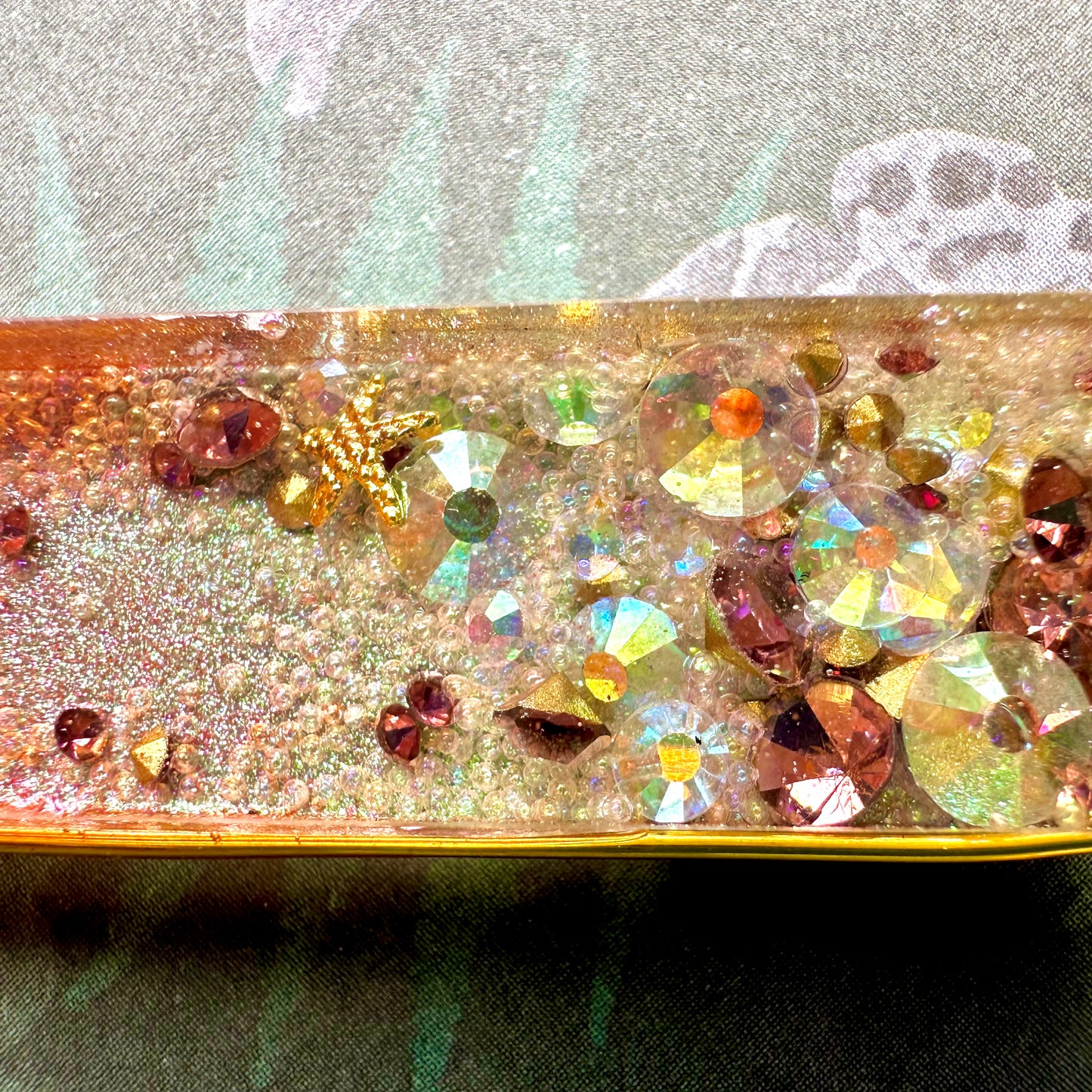 Fairy Glitter Rectangular Pendant Necklace