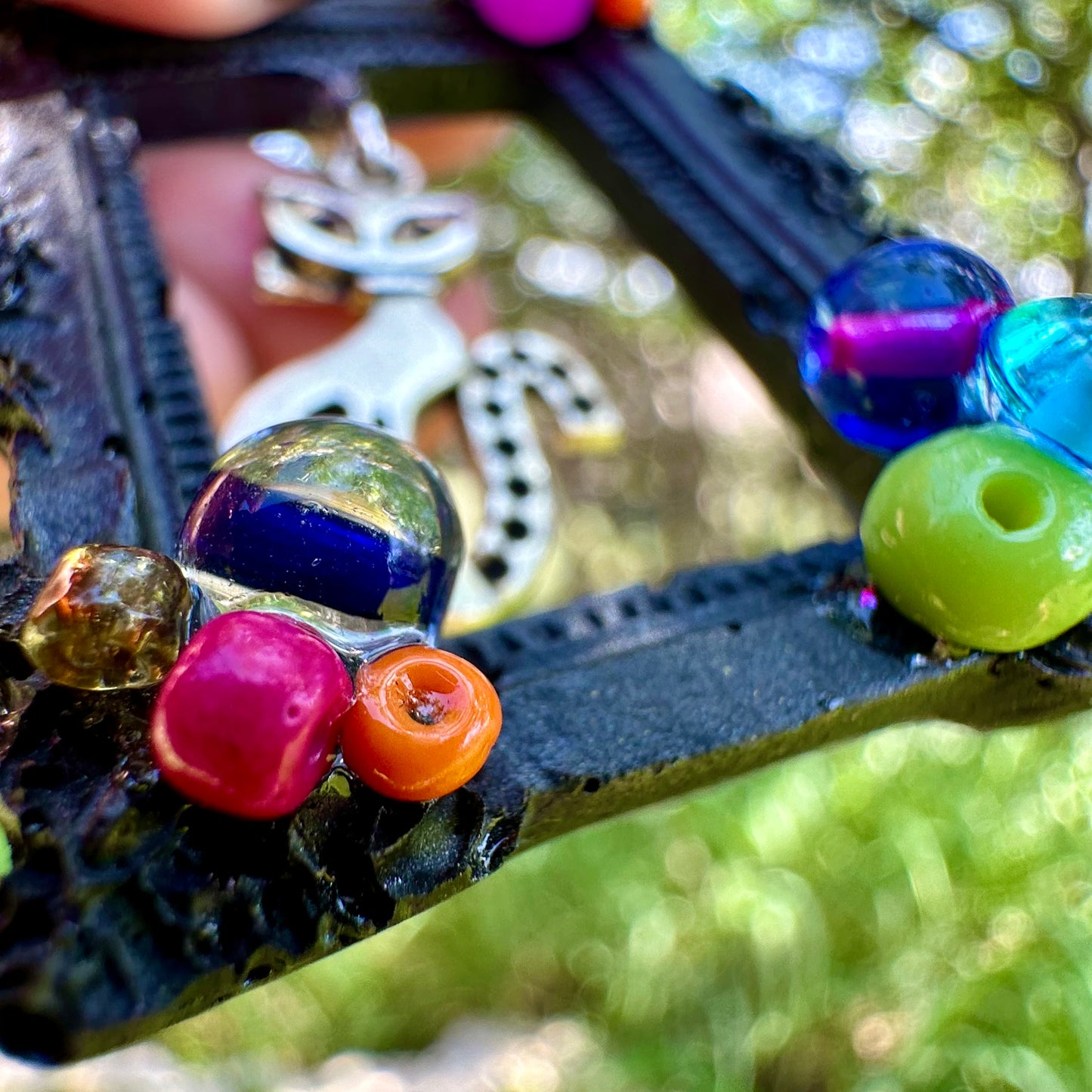 Cool Cat Frame Pendant Necklace