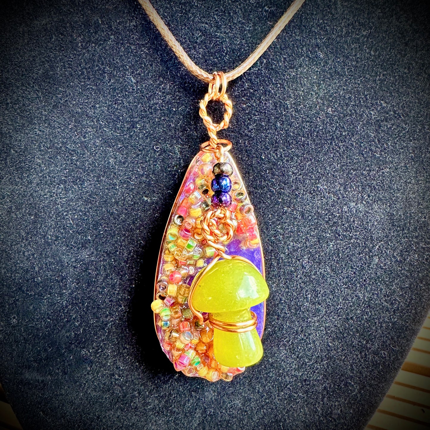 Mushroom Fidget Pendant Necklace