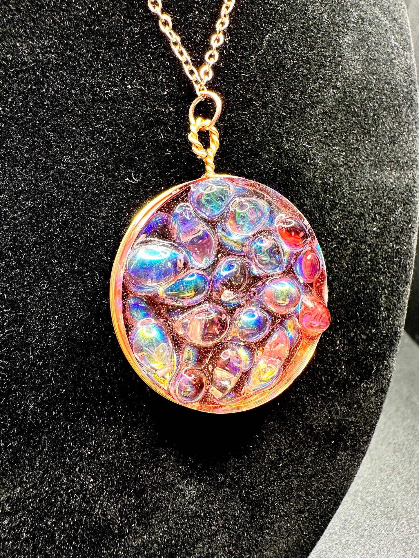 Pink Bubbles Rave Pendant