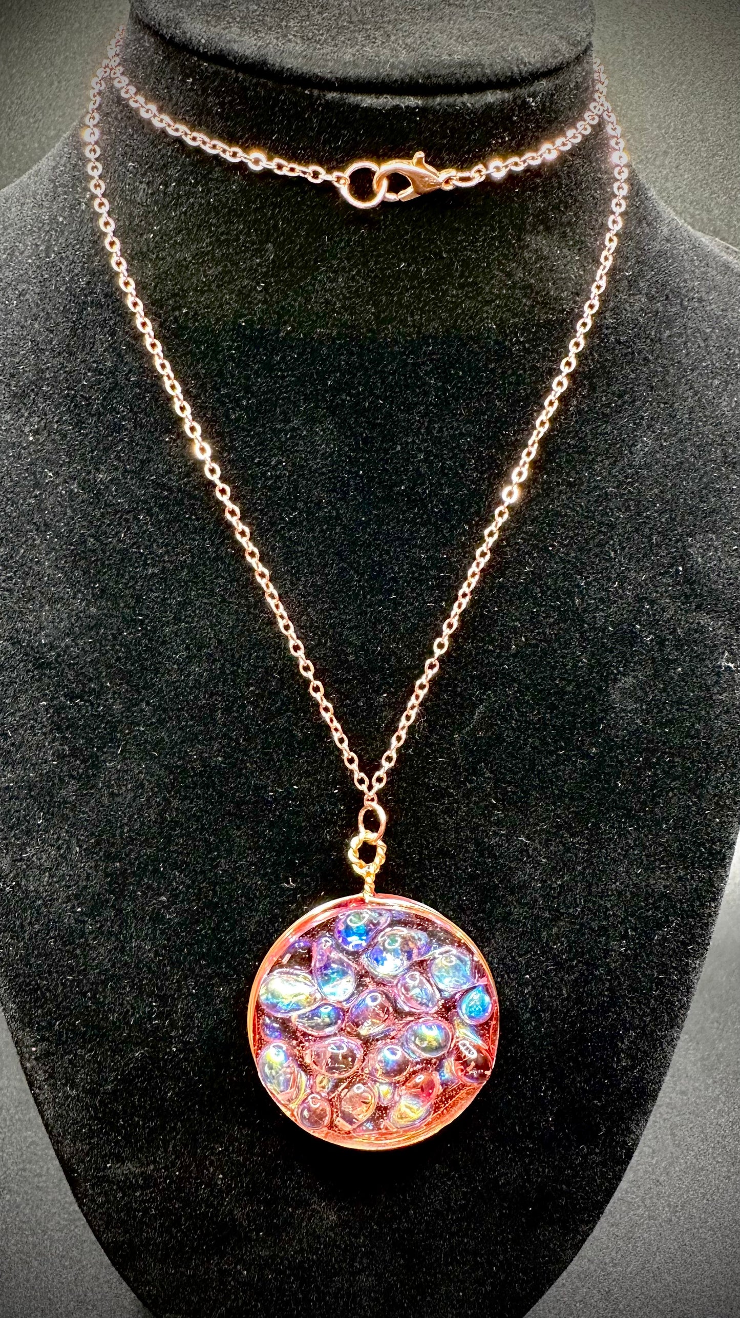 Pink Bubbles Rave Pendant