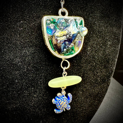 "Turtle Bay" Ocean Talisman Pendant Necklace
