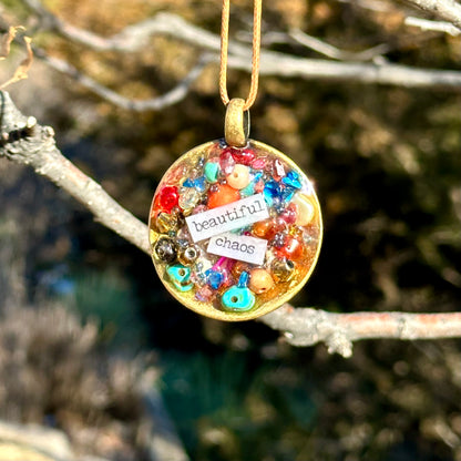 Beautiful Chaos Inspiration Pendant Necklace