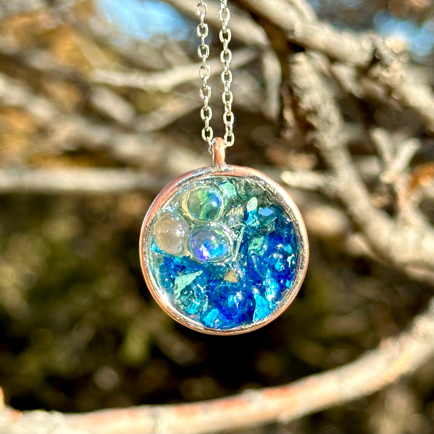 Ocean Wave Pendant Necklace
