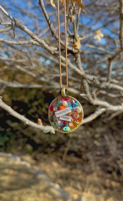Beautiful Chaos Inspiration Pendant Necklace