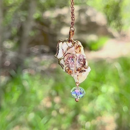 Tree Branch Stone Pendant Necklace