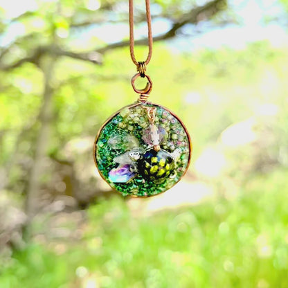 Turtle Forest Pendant Necklace
