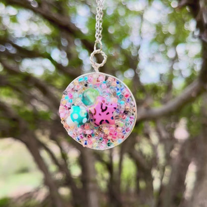 Rainbow Druzy Pendant Necklace