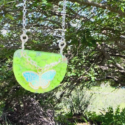 Nonbinary Pride Moth Necklace