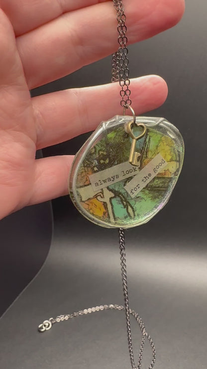 "Look for the Good" Pendant Necklace